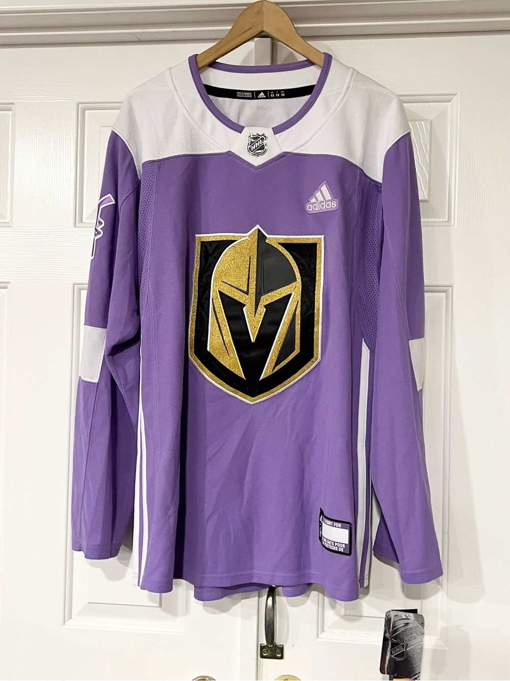 Adidas Vegas Golden Knights NHL Hockey Fights Cancer Jersey